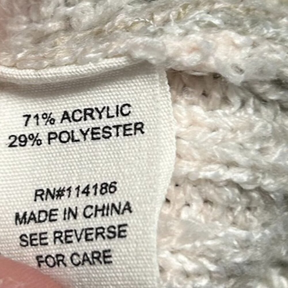Ady P Striped Knit Sweater Scoop Neckline Women's Size L - Picture 9 of 9